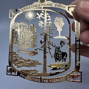 Yellowstone 2000 24k gold flashed ornament